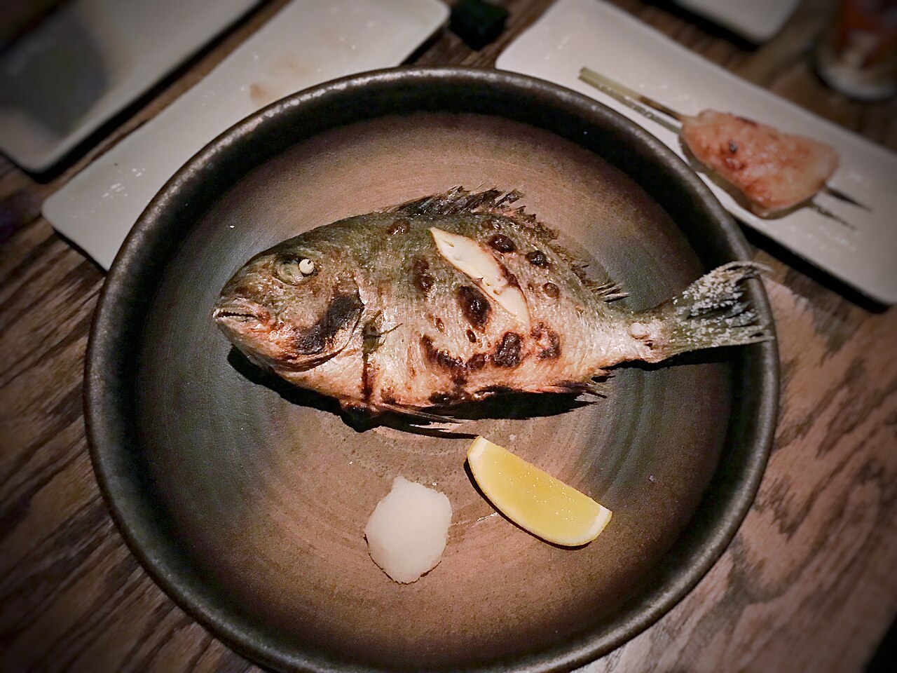 Grilled Sea Bream with Lemon-Oil Sauce